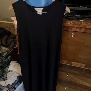 Exclusively Misook Black Sleeveless Sheath Knit Dress